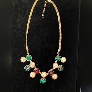 Multicolored Rhinestone Necklace